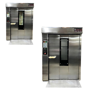 Horno rotativo de 32 bandejas fácil de operar en stock Horno de paletas de madera y Pe de alta productividad para hornear Baguette Pizza Horno de fábrica - Product Image 1