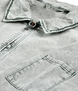 Offre Spéciale 100% coton sergé Denim veste pour hommes personnalisé Logo brodé nouveauté haute rue robuste hiver travailleur - Product Image 5