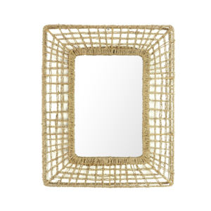 Vietrustic Home Inspiration Arte de pared decorativo hecho a mano Seagrass Yute Espejo Decoración para sala de estar - Product Image 2