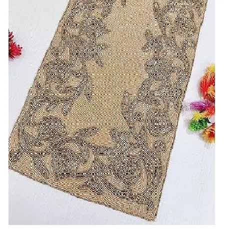 Rectangle shape Handmade Beaded Table Runner Wedding Table Decor And Gifted Use Hand Beads Table Runner