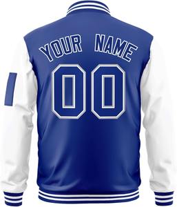 Veste universitaire personnalisée couleurs contrastées Bomber Team Logo Broderie Nom Numéro Personnalisé College Letterman Jacket Dropshipping - Product Image 5