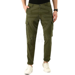 ออกแบบใหม่ผู้ชายคุณภาพสูง Streetwear สไตล์กางเกงคาร์โก้สีทึบสบายผู้ชายกางเกงคาร์โก้ - Product Image 1