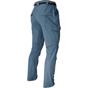 Pantalones Cargo para hombre, de secado rápido, ligeros, impermeables, 6 bolsillos, cintura elástica, protección UV para el último diseño 2025 - Product Image 1