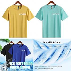 Wholesale Eco-Friendly Knitted Quick Dry T-<b>Shirt</b> Custom Printed Lightweight <b>Stretch</b> Polyester Elastane - Product Image 1