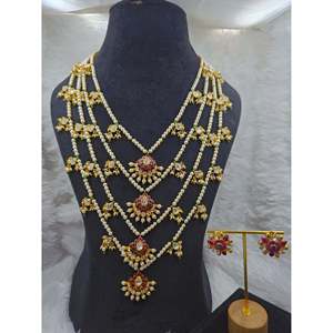 Ensemble collier et boucles d'oreilles en argent sterling 925 avec moissanite Advik Rani pour femmes, bijoux de mariée indiens, fabricant en gros - Product Image 5