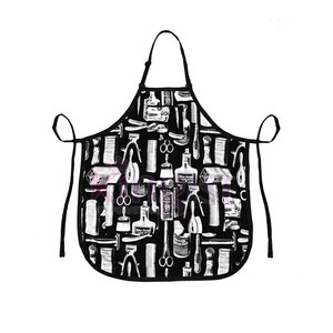 Delantal de peluquería y peluquero con múltiples bolsillos personalizado, capa de peluquería de tela de algodón y poliéster de lona a la moda - Product Image 1