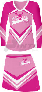 Uniforme de cheerleading bicolore en gros fabriqué au Pakistan pour femmes - Product Image 5