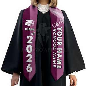 Écharpe de graduation pour étudiants, fabriquée en usine, série vêtements scolaires, en tissu satiné doux et disponible en plusieurs tailles. - Product Image 3