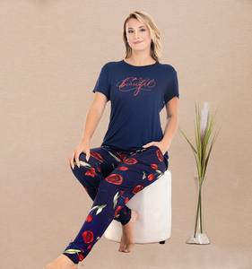 ชุดนอนผู้หญิงผ้าวิสโคสตุรกี ระบายอากาศได้ดี เป็นมิตรกับสิ่งแวดล้อม เนื้อผ้านุ่ม ชุดนอนแขนยาว ผ้าตุรกี สำหรับสุภาพสตรี - Product Image 1