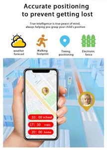 Braccialetti Intelligenti per Anziani con Posizionamento GPS e WiFi, Chiamata di Emergenza SOS con Scheda SIM, Annuncio Vocale dell'Ora, Montre Connectée - Product Image 2