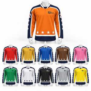 เสื้อฮอกกี้น้ำแข็งรุ่นใหม่ ลดราคา ระบายอากาศ แห้งเร็ว ซับเหงื่อ 100% โพลีเอสเตอร์ ดีไซน์โดดเด่น เหมาะสำหรับการฝึกซ้อม - Product Image 5