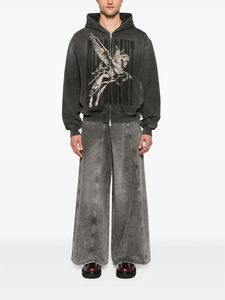 Sweat à capuche pour homme adulte, hiver 2025, nouveau, ample, simple, à manches longues, zippé, brodé, sweat à capuche pour couple - Product Image 5