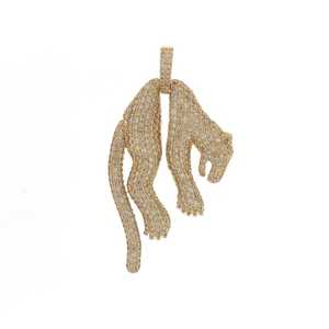 Nueva llegada 9K Gold Panther Pendant Jewelry con diamantes cultivados en laboratorio Diseño audaz para hombres y mujeres Ropa de moda - Product Image 5