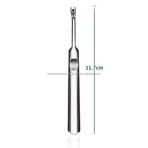 Pousse-cuticules en acier inoxydable à double extrémité en forme de V, éliminateur de peaux mortes, outil de nettoyage des ongles, manucure, pédicure, salon de beauté - Product Image 2