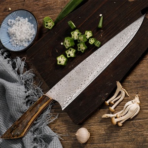 Vente en gros personnalisé de haute qualité OEM ODM Service fait à la main manche professionnel tout damas couteau de chef de cuisine lame tranchante fixe - Product Image 6