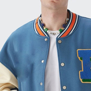 High Quality Men's Stylish Lettermen Jacket with Stand Collar and Front Logo Winter Jacket Quick Dry & Breathable - Product Image 5