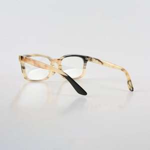 Gafas de cuerno de búfalo naturales hechas a mano Diseño tallado único Marcos de anteojos cómodos en color natural - Product Image 2