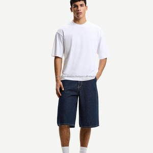 กางเกงยีนส์ขาสั้นเอวกลางสไตล์อเมริกันเรโทรลำลองสำหรับผู้ชาย พิมพ์โลโก้ตามสั่ง ปี 2025 ผ้าฝ้าย 100% แห้งเร็ว - Product Image 3