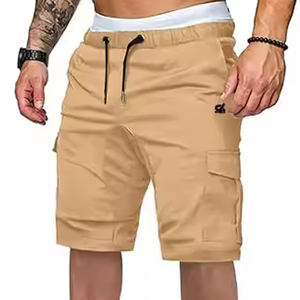 กางเกงขาสั้นออกกำลังกายผู้ชาย เอวกลาง ผ้าแคนวาส สไตล์ใหม่ สีพื้น น้ำหนักเบา แห้งเร็ว ผ้าฝ้าย ปรับแต่งขนาดและโลโก้ได้ ออกแบบสีได้ - Product Image 1