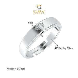 CLARA Romantic Heart <b>Adjustable</b> <b>Ring</b> 925 Sterling Silver with 10k Gold Rhodium Plated Gift for Women and Girls - Product Image 5