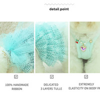 Robe de fête pour chien, vêtements pour chien, collier pour chat, vêtements coréens pour animaux de compagnie, polyester, été, accessoires populaires pour chien