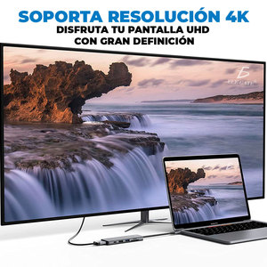 Hub Adattatore 6-in-1 in Lega di Alluminio con USB 3.0 Tipo-C, Trasferimento Dati ad Alta Velocità 5Gbps, HDMI 4K 60Hz, Ethernet e Interfaccia SD - Product Image 5