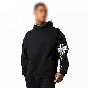 Conjunto Deportivo para Hombre, Sudadera con Capucha y Pantalones Deportivos con Estampado Personalizado, Lavado Ácido, Pantalones Deportivos Acampanados, Conjunto de Dos Piezas - Product Image 4