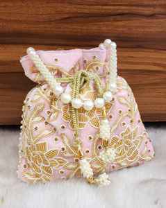 Wedding Gift Handbag Coin Pouches Wedding Gift <b>Bag</b> Best Price <b>Bag</b> Handmade Embroidery Work Ethnic Potli <b>Bag</b> Indian Women - Product Image 5