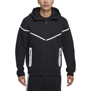 Conjunto de chándal reflectante de fabricante de bajo precio, conjunto de chándal personalizado ajustado con cremallera para hombre, chándales de dos piezas de alta calidad para hombre - Product Image 2