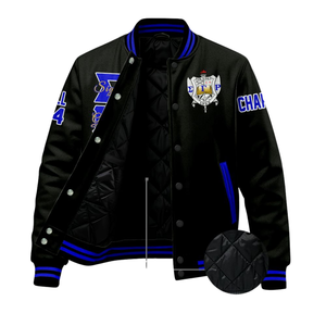 Sigma แจ็กเก็ตพุดเดิ้ล1922แกมม่า Rho จากแรงบันดาลใจของเลตเตอร์แมนสีน้ำเงินเข้มเสื้อผ้าแบบกรีก - Product Image 2