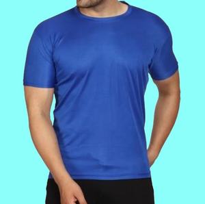 T-shirt en polyester avec impression personnalisée et logo pour hommes, 140 grammes, jersey simple, quantité décontractée, t-shirts unisexes à col rond - Product Image 2