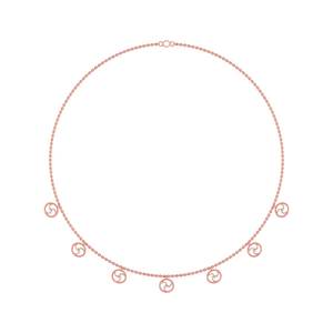 สร้อยคอโรสโกลด์14K/18K ประดับเพชรธรรมชาติหินสีเขียวมรกตเครื่องประดับชั้นดีสำหรับงานแต่งงานของขวัญ - Product Image 1