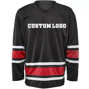 เครื่องแบบฮ็อกกี้น้ำแข็งพิมพ์ลายถ่ายโอนความร้อนสำหรับทีมกีฬา - Product Image 1