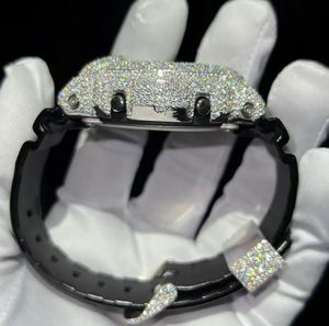 VVS1 D Totalmente Icedout Hip-Hop Moissanite Reloj de lujo VVS Bustdown Movimiento mecánico Pasando Diamond Tester - Product Image 6