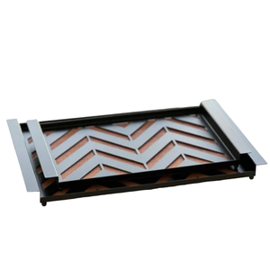 ถาดเสิร์ฟอาหารทำจากโลหะทำมือขนาดใหญ่ถาดเสิร์ฟอาหารสีทองดีไซน์แฟนซีหรูหราดีไซน์น่าตื่นตาตื่นใจ - Product Image 6