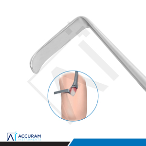 Retractor Bucal Profesional Langenbeck de 21 cm, Retractor Quirúrgico de Acero Inoxidable, Instrumento Maxilofacial para Tejidos Orales y Dentales, CE - Product Image 4