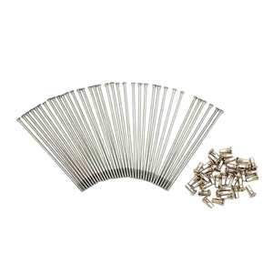 Kit de radios y niples para ruedas de motocicleta y ATV, 40 piezas, 3.00 mm x 180 mm, rectos - Product Image 1
