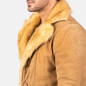 Trench-coat beige en daim à capuche tendance avec détails imprimés - Product Image 6