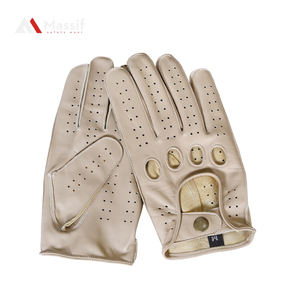 Nouveaux gants de conduite en peau de daim pour hommes de luxe en cuir véritable solide avec bouton poignet hiver gants chauds livraison gratuite - Product Image 2