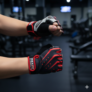 Guantes de gimnasio transpirables para entrenamiento con pesas, guantes de gimnasio de medio dedo, guantes con soporte para muñeca, guantes de gimnasio transpirables, guantes de levantamiento - Product Image 1