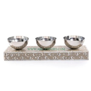 Attractive Look Luxury Decorative <b>Bowl</b> Stainless Steel Tabletop Home and Hotels Fancy Food and <b>Dessert</b> <b>Bowls</b> Hammered Work <b>Bowl</b> - Product Image 5