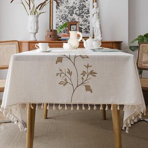 100% Cotton Embroidered Square <b>Tablecloth</b> Customisable Wrinkle-Free Woven Techniques for Home Party Banquets Free Sample - Product Image 1