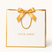 Sacs cadeaux de luxe personnalisés en papier couché avec logo, impression sérigraphique, biodégradables pour vêtements et chaussures, Noël - Offre Spéciale