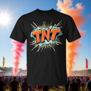 Camiseta Promocional con Estampado de TNT para Fanáticos de la Dinamita y Explosiones, Atuendo Emocionante para Entusiastas de TNT - Product Image 3