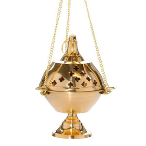 Portable Middle East Therapeutic Church Prayer Metal Censer Bakhoor <b>Burner</b> <b>Electric</b> Charcoal Style for Office Musk Sandalwood - Product Image 3