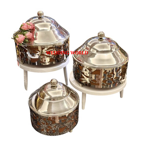 El último calentador de alimentos de Metal de diseño árabe, de buena calidad cazuela hecha a mano, vajilla de forma redonda, calentador de alimentos de Metal elegante - Product Image 3