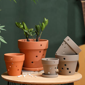 Pots <span class=keywords><strong>de</strong></span> jardinière d'orchidées en argile Utilisation intérieure et extérieure Petit pot en terre cuite pour le <span class=keywords><strong>rempotage</strong></span> Promotion <span class=keywords><strong>de</strong></span> la circulation <span class=keywords><strong>de</strong></span> l'air dans les jardins - Product Image 2
