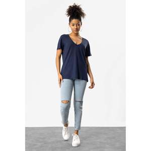 Camiseta de Lino con Cuello en V - Product Image 2