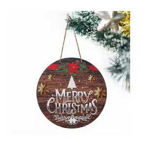 Beaux ornements de Noël en bois suspendus arbre rustique décoration de vacances idée cadeau - Product Image 2