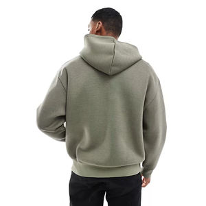 Sweats à capuche et pulls en molleton de coton unisexe, collection d'hiver unie personnalisable avec option de motif en relief pour hommes - Product Image 2